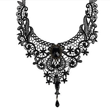 Female sectors necklace, lace flowers, fashion jewelry necklace daily