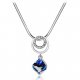 Woman crystal pendant necklace, Fangzuan, crystal romantic, stylish, elegant and lovely necklace jewelry