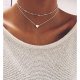 Women hierarchical fashion heart necklace classic retro fashion jewelry necklace