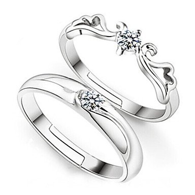 Couple rings, sterling silver women fashion accessories for the engagement party dance wedding party is adjustable