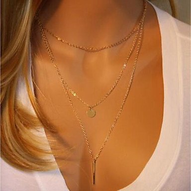 Women double-layered necklaces, women, fashion, fashion cute, steel necklace jewelry birthday