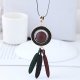 Women tassel retro long necklace, balls, feathers, simple, fashion jewelry necklace