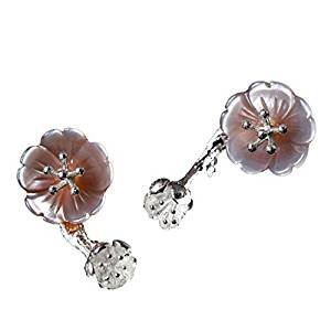 Both methods shell flower earrings